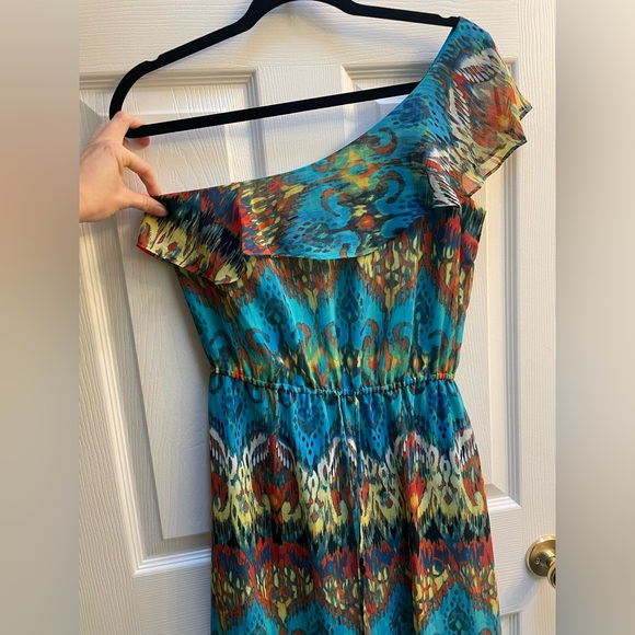 Guess Blue and Yellow Patterned Maxi Dress - Picture 3 of 3